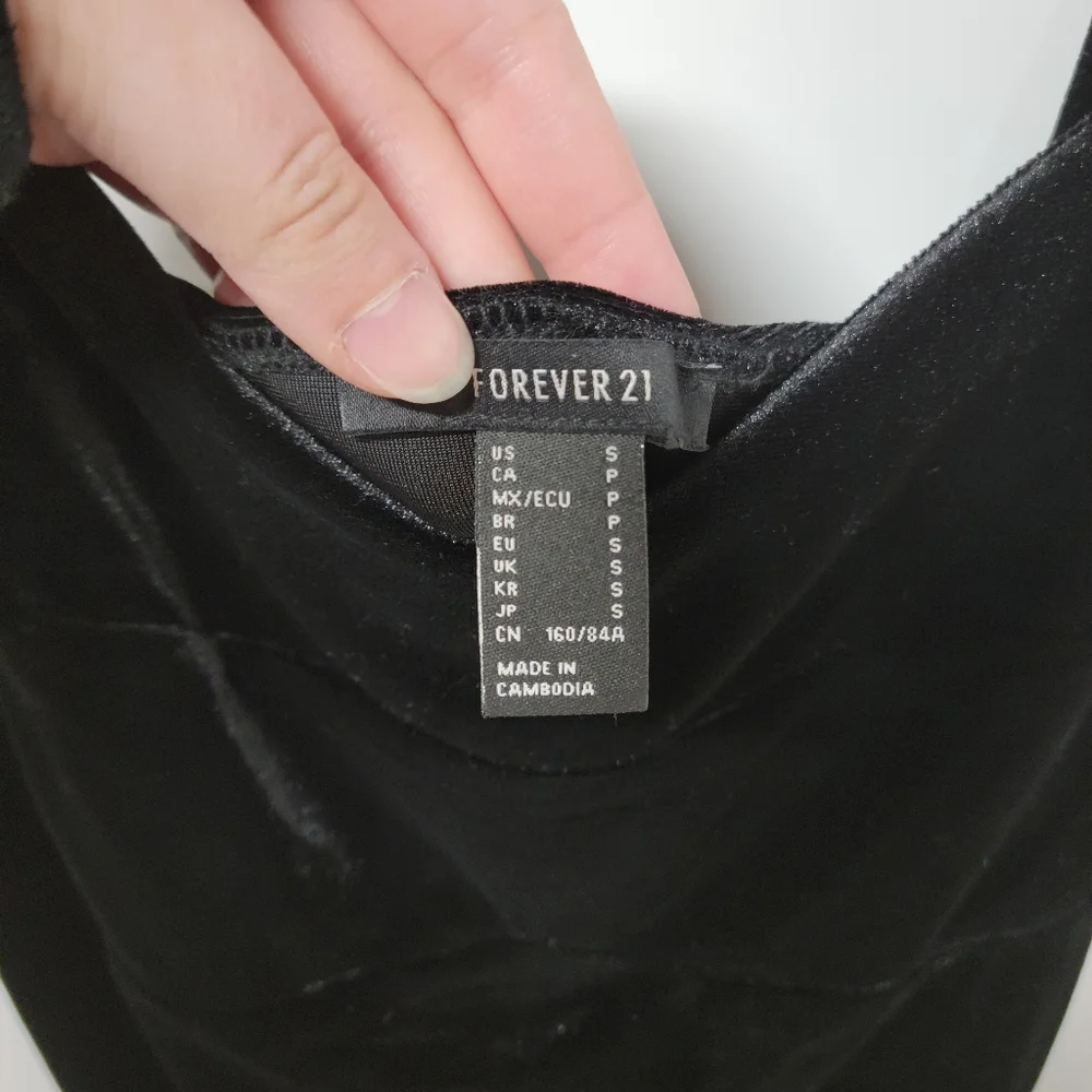 Forever 21 Velvet Black Bodycon Mini Dress - Picture 4 of 7